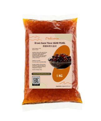 Brown Sugar Flavor Konjac Crystal Ball 黑糖味寒天晶球
1kg bag