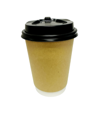 Cup Hot Paper 12 Oz 400ml with Lid X 25